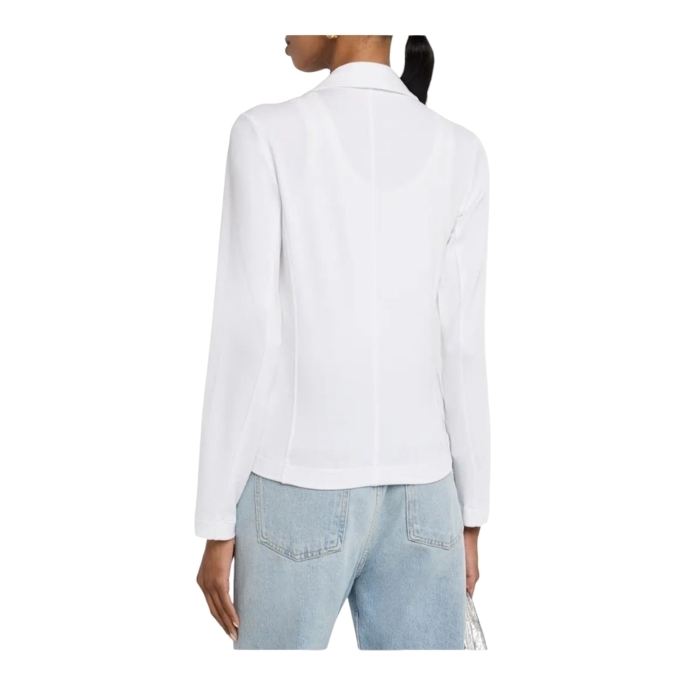 Majestic Filatures Womens Jacket White Size XL EU 4 French Terry Moto Full Zip - Picture 3 of 15